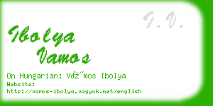 ibolya vamos business card